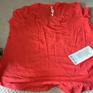1 only Womens lululemon tee pre own red size12